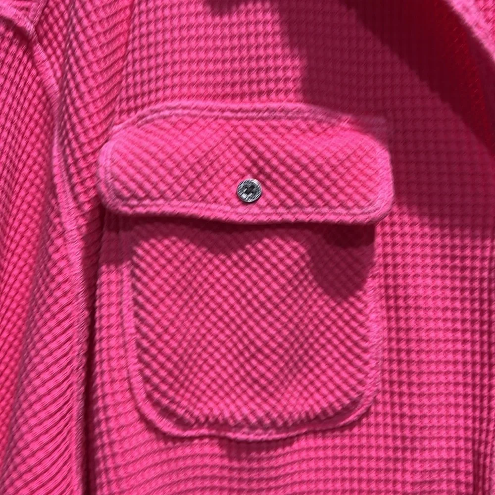 Aerie Vibrant Pink Waffle Knit Cardigan - Picture 3 of 3